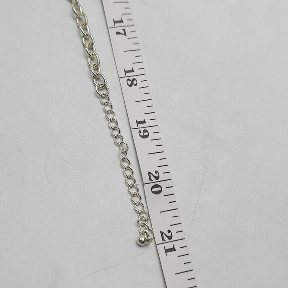 Vintage Black Silver Geometric Beaded Necklace Bracelet Set Adjustable Chain - Picture 5 of 5